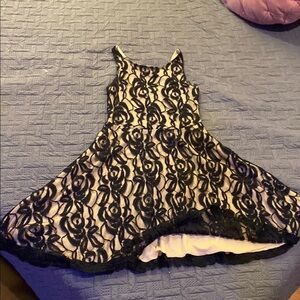 Elegant Black Lace Women’s Dress XS